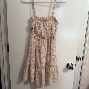 Jessica Simpson white and Pink Ruffled Tiered Sundress